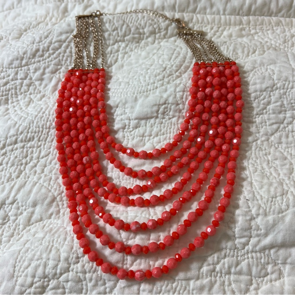Premier Designs Summer Chic Coral Statement Necklace